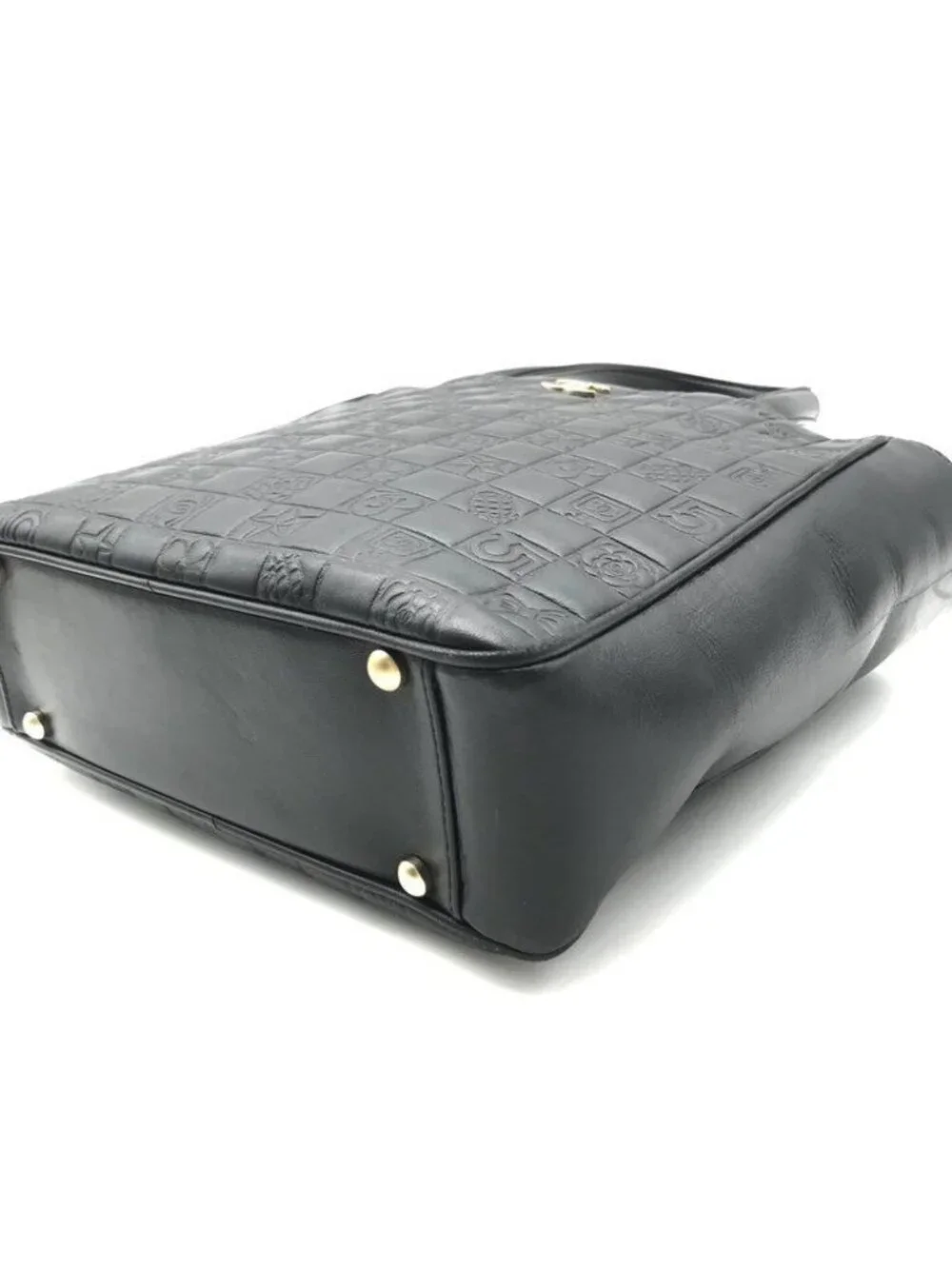 Chanel CC Logo Icon Chocolate Bar Hand Black Purse
